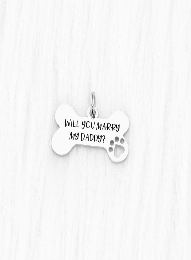 AKTAP Dog Collar Accessories Pet ID Tag Dog Print Jewelry Engraved Will You Marry My Daddy Wedding Day Gift (Dog Collar Accessories Neck) - Image 4