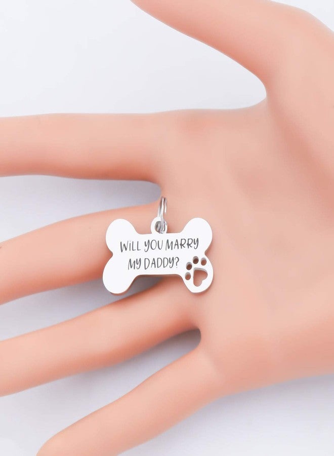 AKTAP Dog Collar Accessories Pet ID Tag Dog Print Jewelry Engraved Will You Marry My Daddy Wedding Day Gift (Dog Collar Accessories Neck) - Image 5