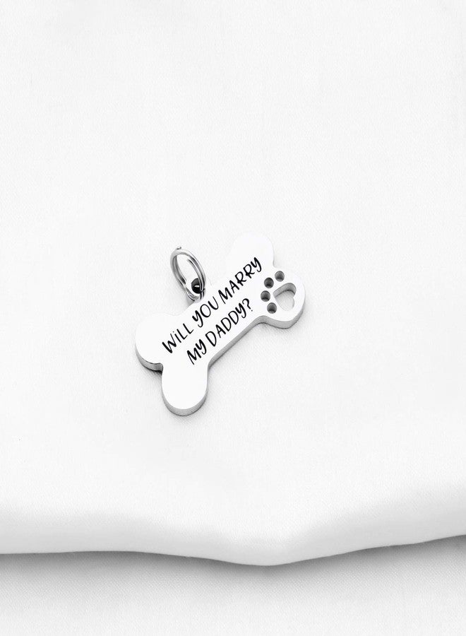 AKTAP Dog Collar Accessories Pet ID Tag Dog Print Jewelry Engraved Will You Marry My Daddy Wedding Day Gift (Dog Collar Accessories Neck) - Image 3