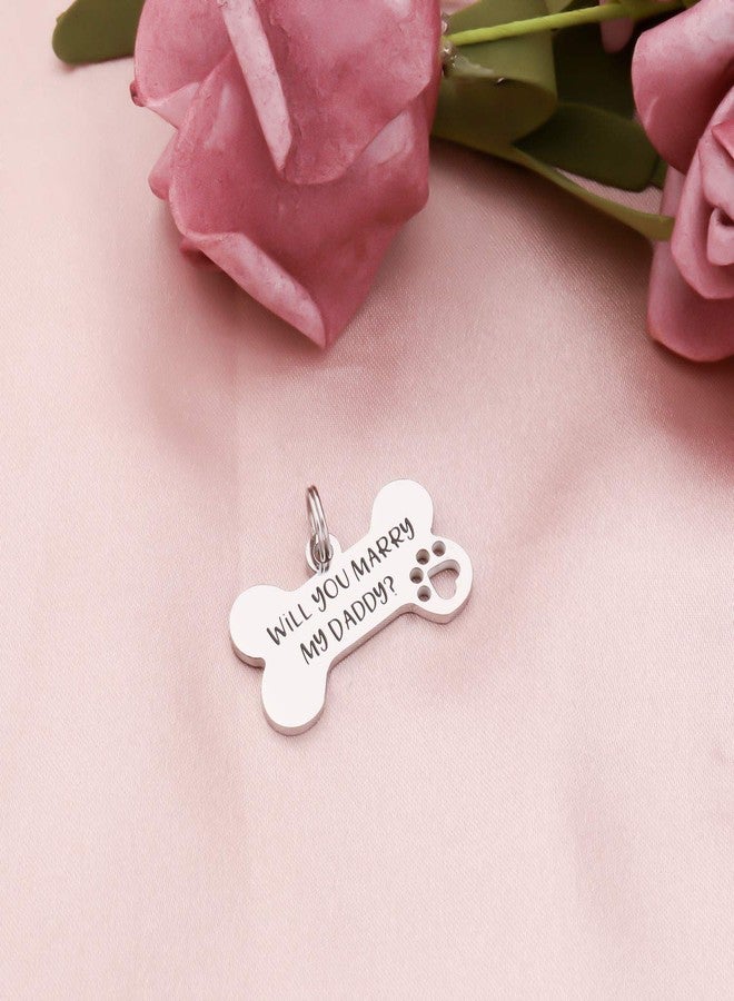 AKTAP Dog Collar Accessories Pet ID Tag Dog Print Jewelry Engraved Will You Marry My Daddy Wedding Day Gift (Dog Collar Accessories Neck) - Image 2