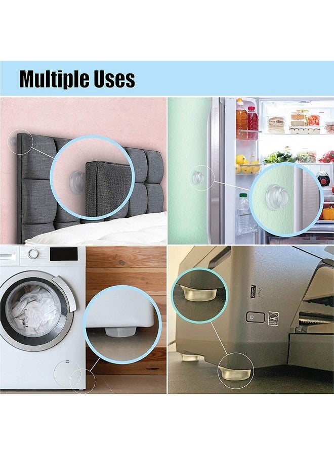 HSR Door Knob Wall Protector 9Pcs Transparent Round Silicone Door Handle Bumper for Doorknobs, Headboard, Refrigerator Door, Cabinets - Image 4