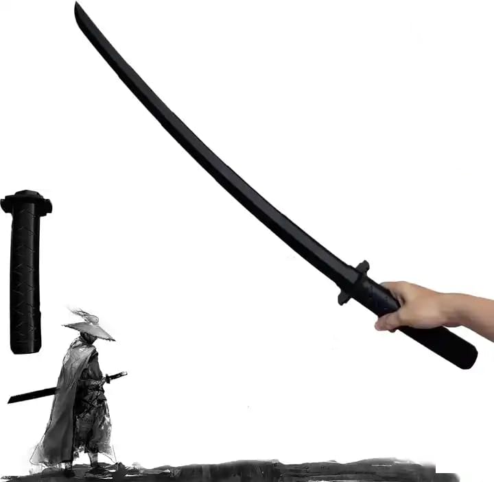 AGAS 3D Fidget Samurai Sword Toy Sensory 3D Printed Gravity Retractable Samurai Sword Model Katana Swords Plastic Toys (Pack of 2 Black) - Image 5