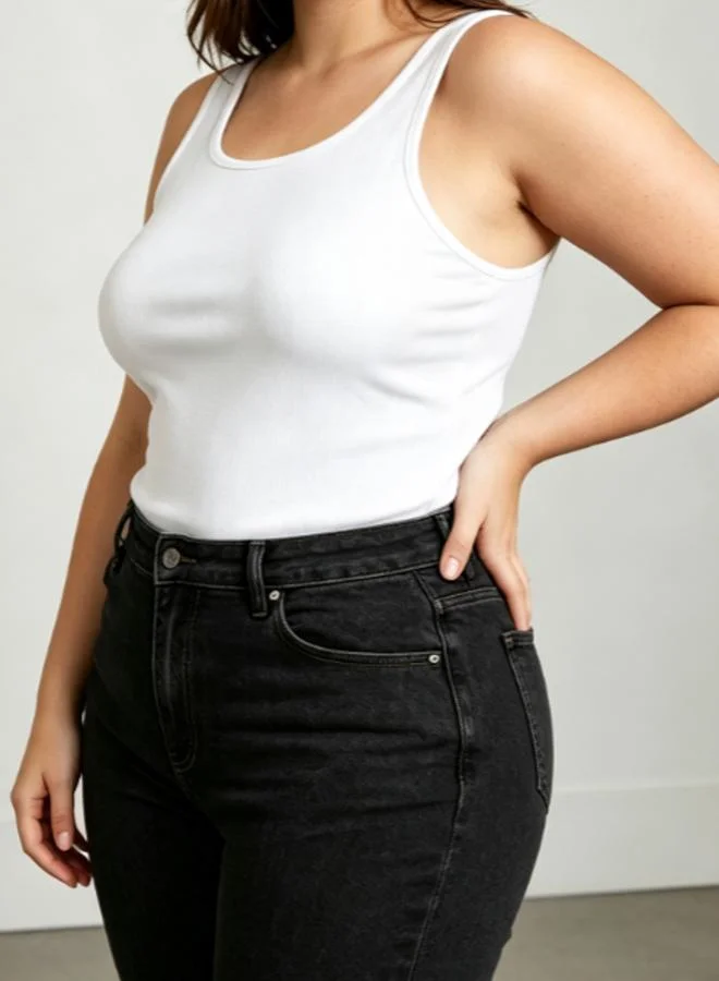 Take Two Plus Size White Sleeveless Top