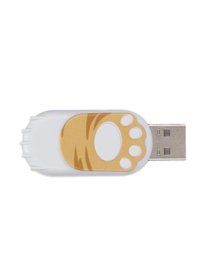 Thoraya Cat claw cute USB flash drive cartoon cute USB flash drive customized personality creative gift small mini car USB flash drive knob type lemon yellow 16GB  - Image 3