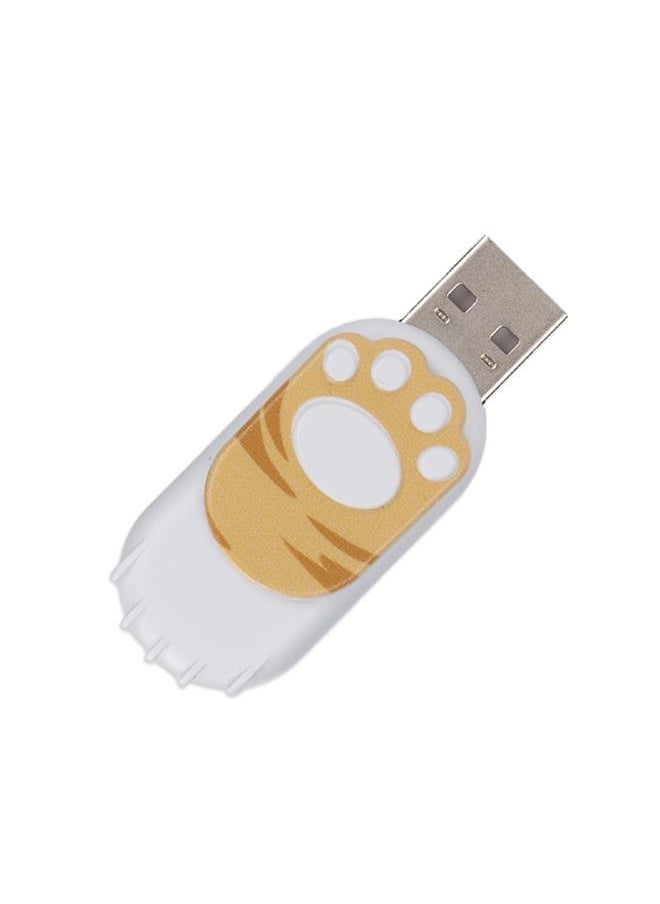 Thoraya Cat claw cute USB flash drive cartoon cute USB flash drive customized personality creative gift small mini car USB flash drive knob type lemon yellow 16GB  - Image 2