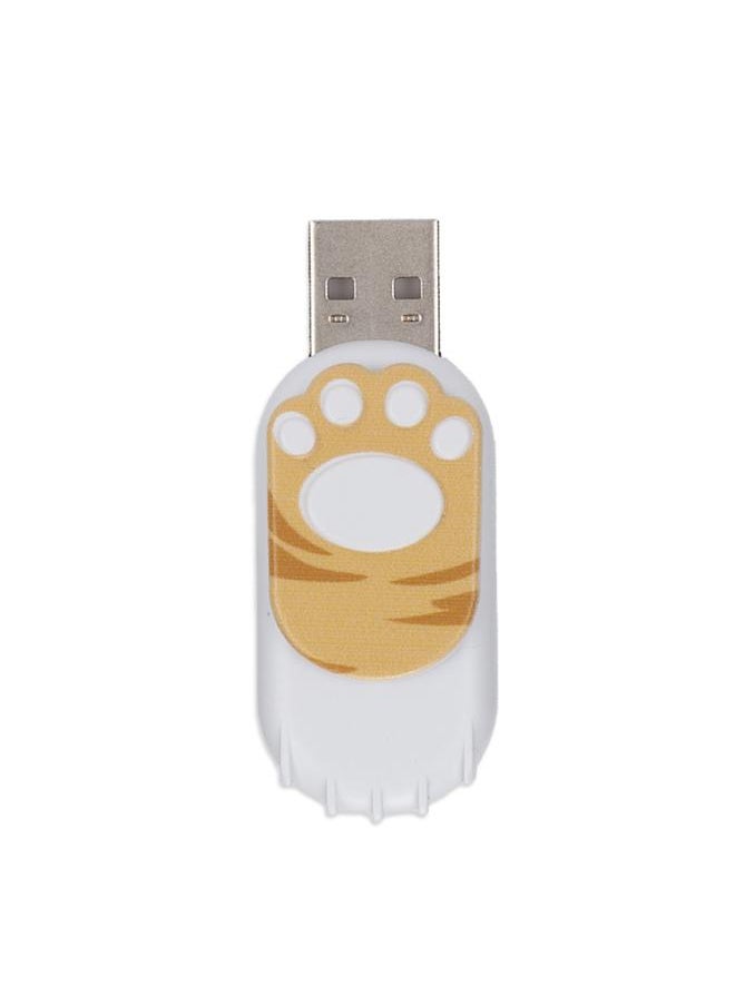 Thoraya Cat claw cute USB flash drive cartoon cute USB flash drive customized personality creative gift small mini car USB flash drive knob type lemon yellow 16GB  - Image 1