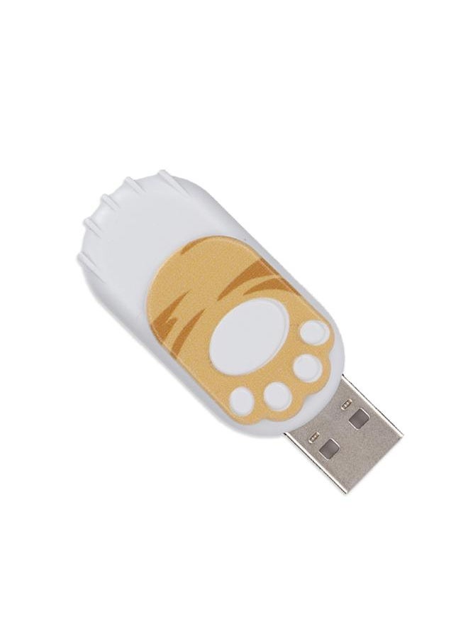 Thoraya Cat claw cute USB flash drive cartoon cute USB flash drive customized personality creative gift small mini car USB flash drive knob type lemon yellow 16GB  - Image 4