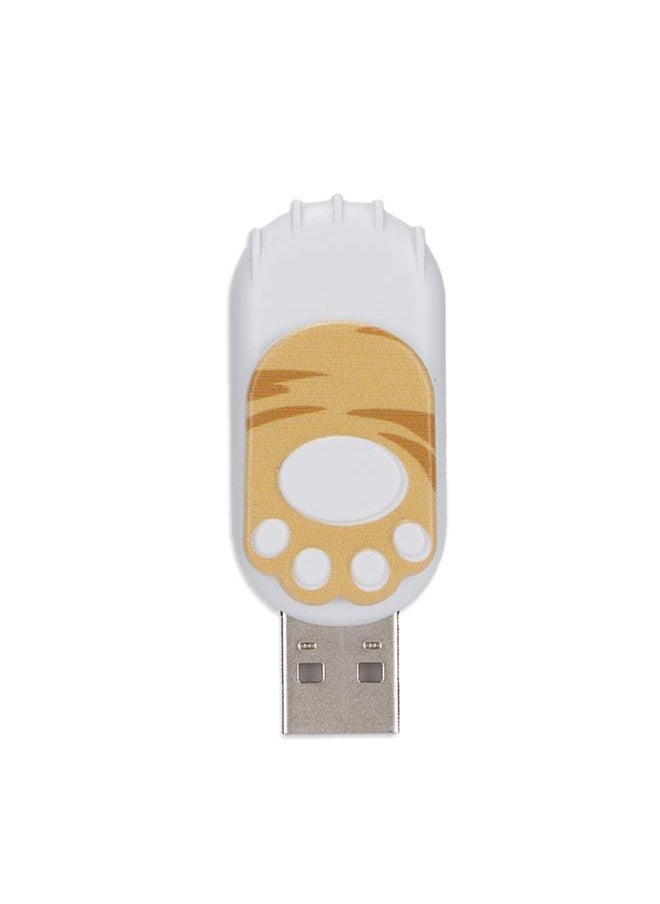 Thoraya Cat claw cute USB flash drive cartoon cute USB flash drive customized personality creative gift small mini car USB flash drive knob type lemon yellow 16GB  - Image 5