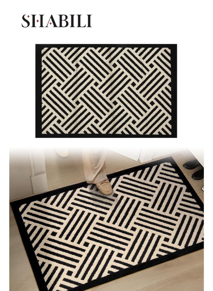 SHABILI 50 x 80 cm Entryway Rug Doormat, Polypropylene Fiber Low-Profile Floor Mat with Non-Slip TPR Backing, Machine Washable Indoor Outdoor Door Mat for Doorways Kitchens Hallways Porches and Offices - Image 1