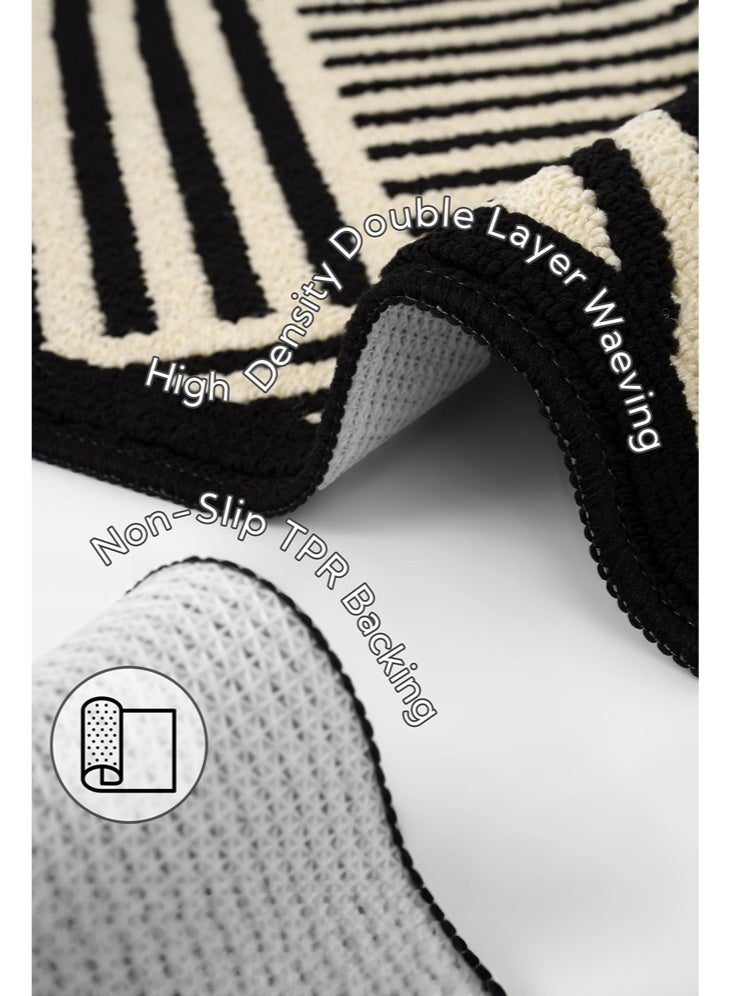 SHABILI 50 x 80 cm Entryway Rug Doormat, Polypropylene Fiber Low-Profile Floor Mat with Non-Slip TPR Backing, Machine Washable Indoor Outdoor Door Mat for Doorways Kitchens Hallways Porches and Offices - Image 2