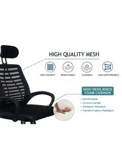 Mahmayi Mahmayi TJ HY-903 High Back Mesh Executive Swivel Office Chair - Black  - Image 3