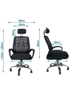 Mahmayi Mahmayi TJ HY-903 High Back Mesh Executive Swivel Office Chair - Black  - Image 5