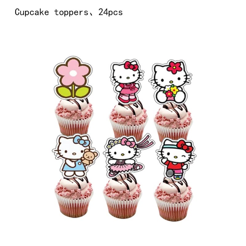 Losede 25PCS Cake Toppers Cupcake Toppers Cake Decorations Birthday Party Supplies Decorations (Style 1) - Image 3