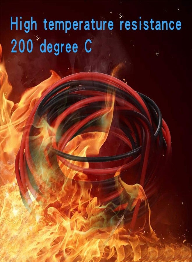 BNTECHGO سلك سيليكون BNTECHGO عيار 24، أحمر وأسود، طول كل منهما 10 أقدام، سلك نحاسي مجدول مرن مطلي بالقصدير عيار 24 AWG - Image 4