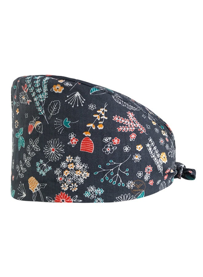 NIBEMINENT Scrubs Cap  Cotton Print Surgery Scrub Hats Nurse Caps Medical Accessories Beauty Salon Pet Shop Lab Work Hat Chef Hat