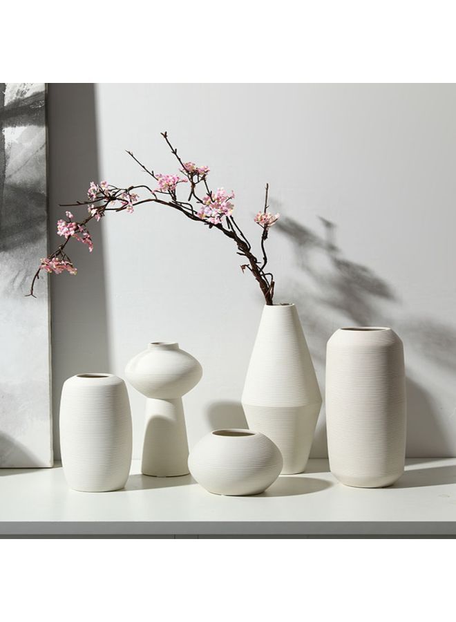 NIBEMINENT Home Decorating Vase White 20x10cm - Image 3