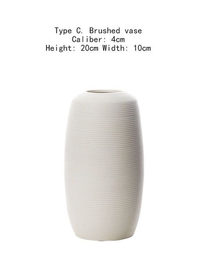 NIBEMINENT Home Decorating Vase White 20x10cm - Image 2