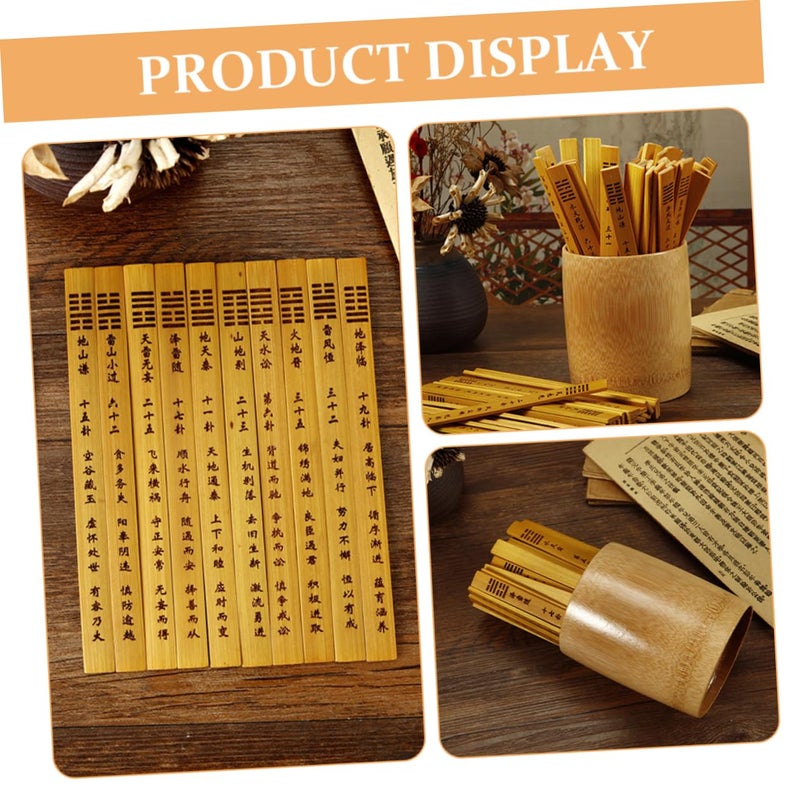Chinese Divination Hexagram Bamboo Sticks Set Vintage Game Prop - Image 5