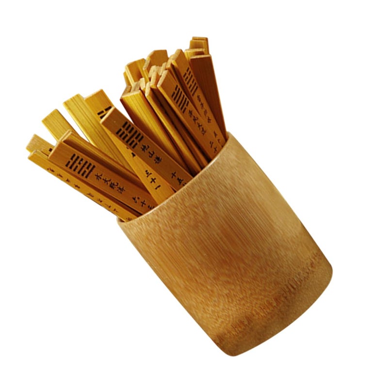 Chinese Divination Hexagram Bamboo Sticks Set Vintage Game Prop - Image 2