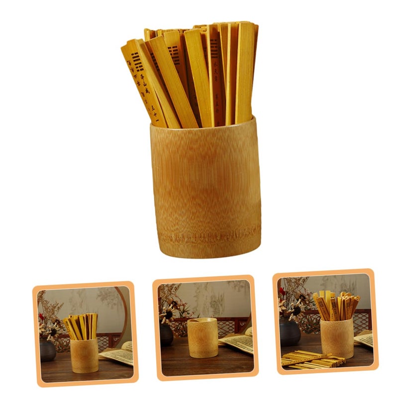 Chinese Divination Hexagram Bamboo Sticks Set Vintage Game Prop - Image 3