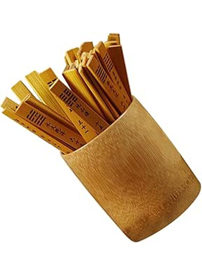 Chinese Divination Hexagram Bamboo Sticks Set Vintage Game Prop - Image 1