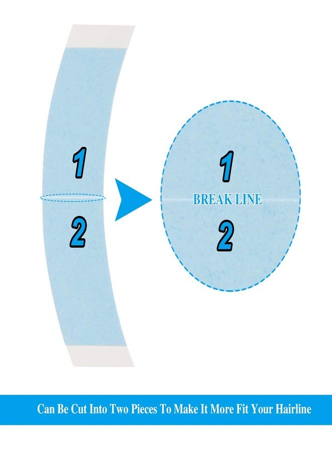 CREATE BEAUTY Lace Front Wig Tape - 36 Pieces, Water-Proof Strong Adhesive Double Sided Lace Wigs Tape (Blue) - Image 4