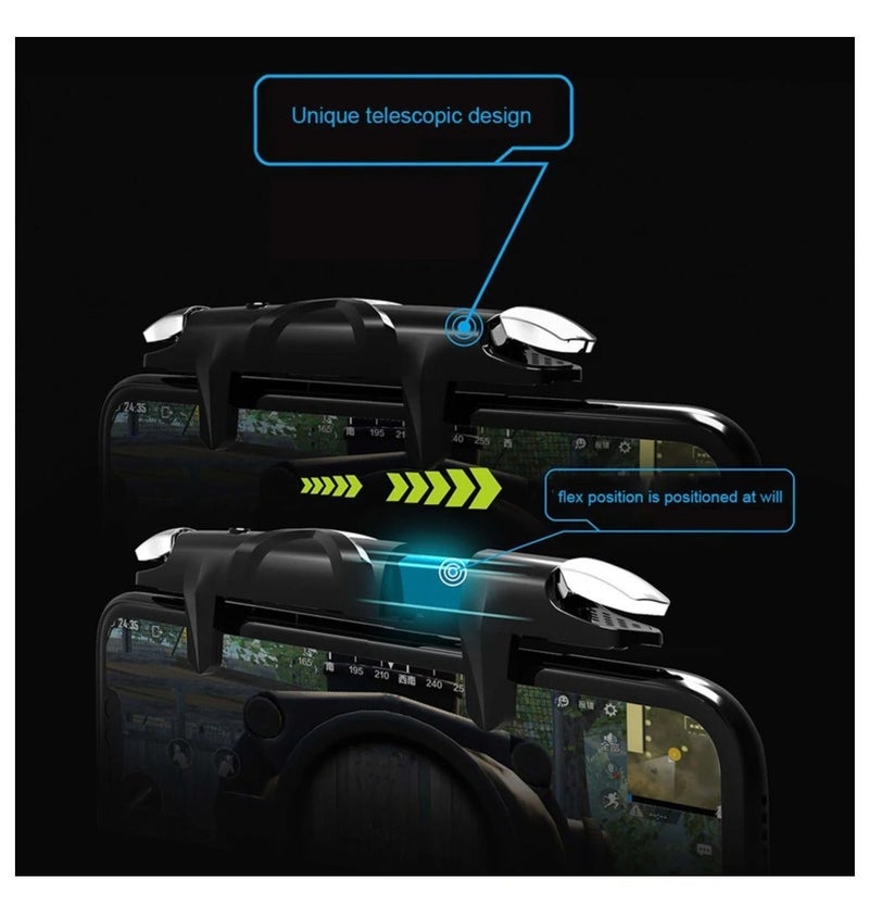 Mobile Game Trigger G5 Stretchable Controller 4 Finger Latency Free Pules Tactile For iPhone Android Smart Phone PUBG Call OF Duty Fortnight Rules of Survival Gaming Trigger - Image 5