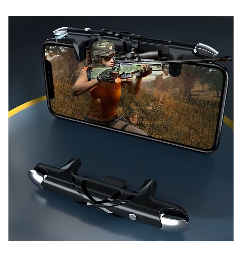 Mobile Game Trigger G5 Stretchable Controller 4 Finger Latency Free Pules Tactile For iPhone Android Smart Phone PUBG Call OF Duty Fortnight Rules of Survival Gaming Trigger - Image 1