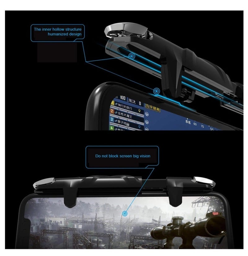 Mobile Game Trigger G5 Stretchable Controller 4 Finger Latency Free Pules Tactile For iPhone Android Smart Phone PUBG Call OF Duty Fortnight Rules of Survival Gaming Trigger - Image 4