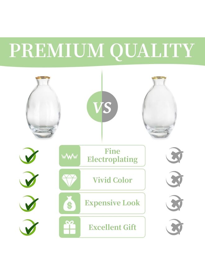 LAMAY 12pcs Glass Bud Vase Set, Small Flower Vases for Centerpieces in Bulk, Mini Vintage Vase for Wedding, Home,Table Decoration - Image 5