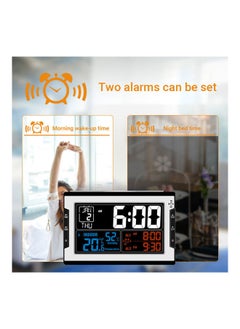 NIBEMINENT Digital Multifunctional Clock Black/White  - Image 2