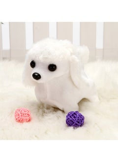 Generic Children's Simulation Toy Electric Dog 1-3 Teddy Bunny Cat Pet Stall Electronic Pet Plush Toy-Color:Rich Dog White  - Image 1