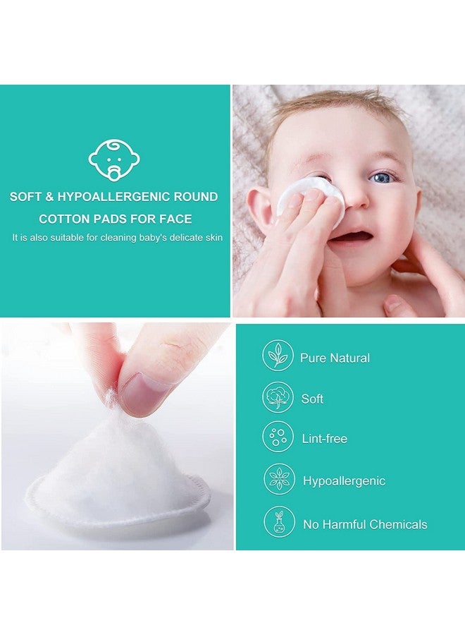 Calitate24 100 Pieces Cotton Pads for Face Soft Natural Round Cotton Pads, Facial Makeup Remover Pads, Face Cleansing Baby Care Pads Lotion, Cream Applying Pads (Packing May Vary) - Image 4