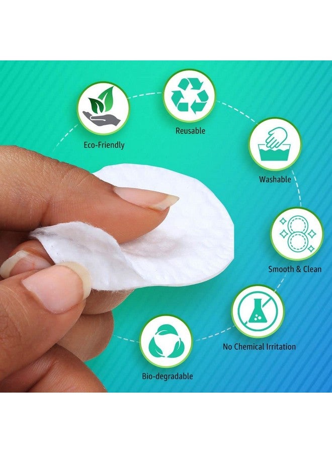 Calitate24 100 Pieces Cotton Pads for Face Soft Natural Round Cotton Pads, Facial Makeup Remover Pads, Face Cleansing Baby Care Pads Lotion, Cream Applying Pads (Packing May Vary) - Image 2
