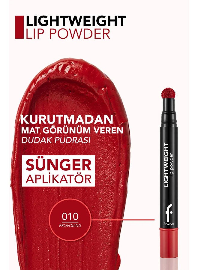 flormar Lightweight Lip Powder Lipstick 10 Provoking - Image 3