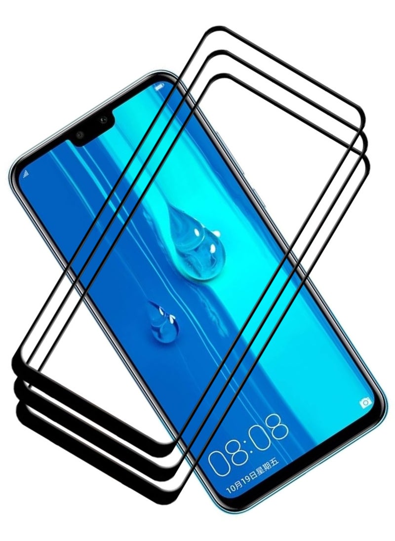 ACLIX 3 Pieces Antistatic ESD Dustproof Premium Quality High Definition Tempered Glass Screen Protector Designed For Huawei Y9 (2019) - Image 1
