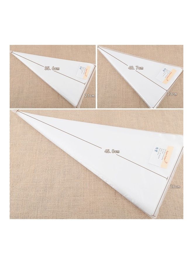 إسكدنيا طقم أكياس تزيين الحلويات للاستخدام مرة واحدة مكون من 100 قطعة شفاف - Image 5