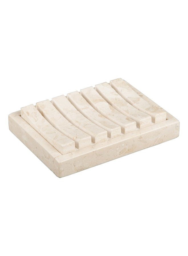 Creative Home Natural Champagne Marble SPA Collection Hand Soap Dish Bar Soap Tray Holder for Bathroom Countertop Kitchen Sink Organize - Image 3