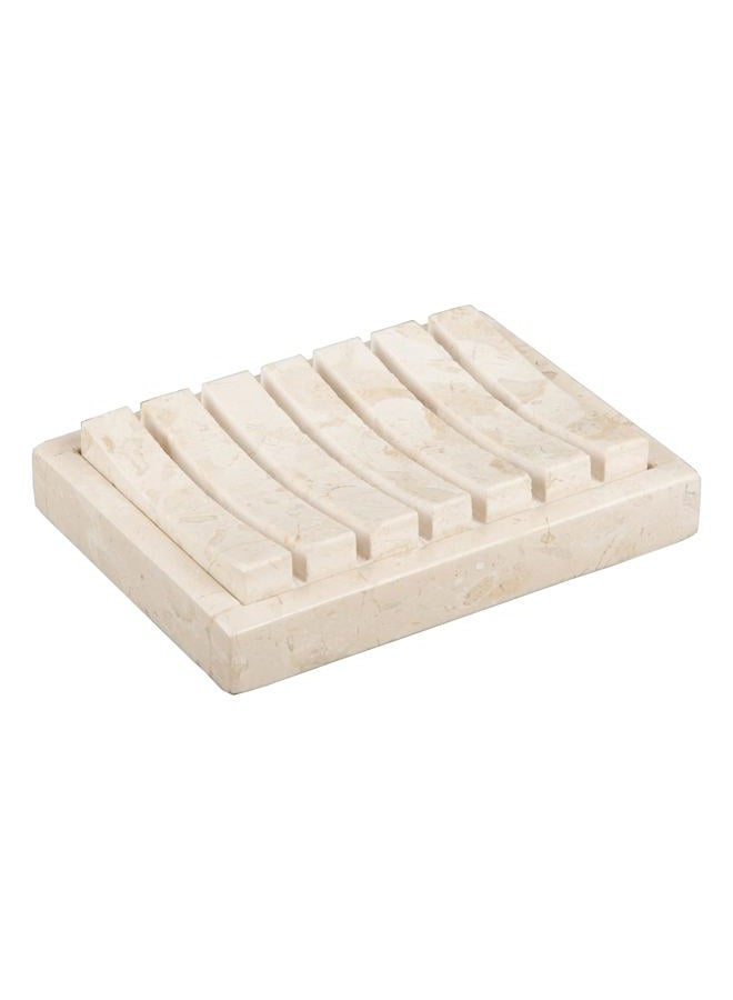 Creative Home Natural Champagne Marble SPA Collection Hand Soap Dish Bar Soap Tray Holder for Bathroom Countertop Kitchen Sink Organize - Image 1