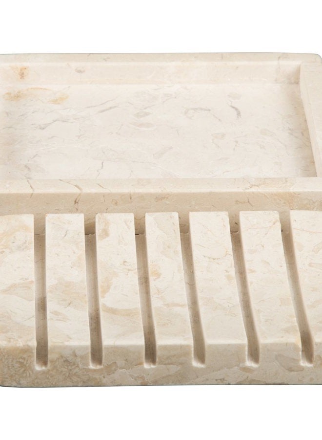Creative Home Natural Champagne Marble SPA Collection Hand Soap Dish Bar Soap Tray Holder for Bathroom Countertop Kitchen Sink Organize - Image 5