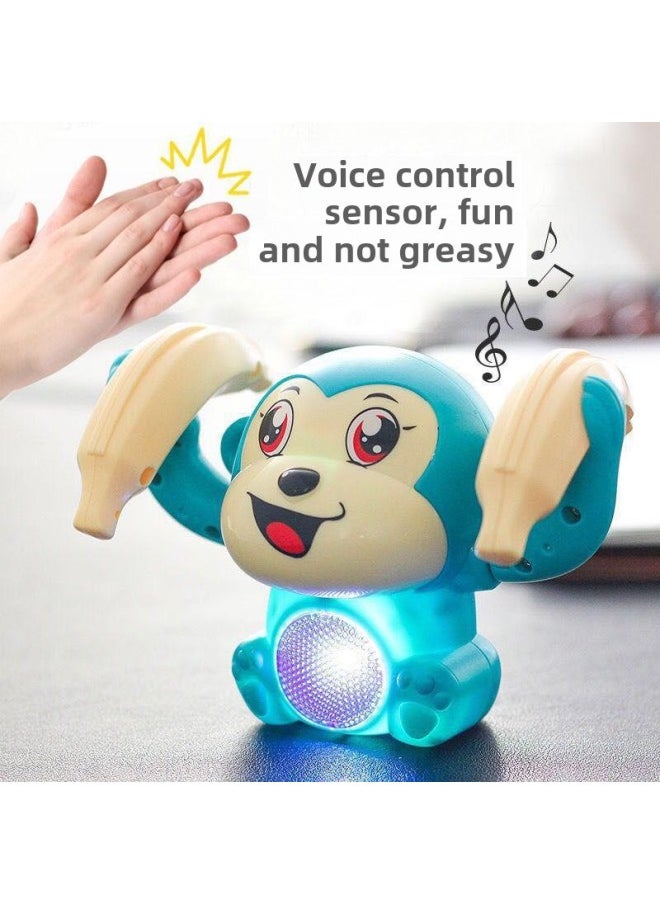Generic - Baby Baby Sound Moving Tumbling Monkey Puzzle Sound And Light Electric Tumbling Monkey Boy Girl Crawling Heel Toy-Color:Voice-controlled Tumbling Monkey ]-Specifications:Configuration - Image 1