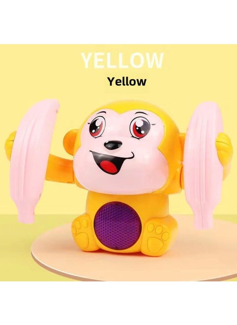 Baby Baby Sound Moving Tumbling Monkey Puzzle Sound And Light Electric Tumbling Monkey Boy Girl Crawling Heel Toy-Color:Voice-controlled Tumbling Monkey ]-Specifications:Configuration
