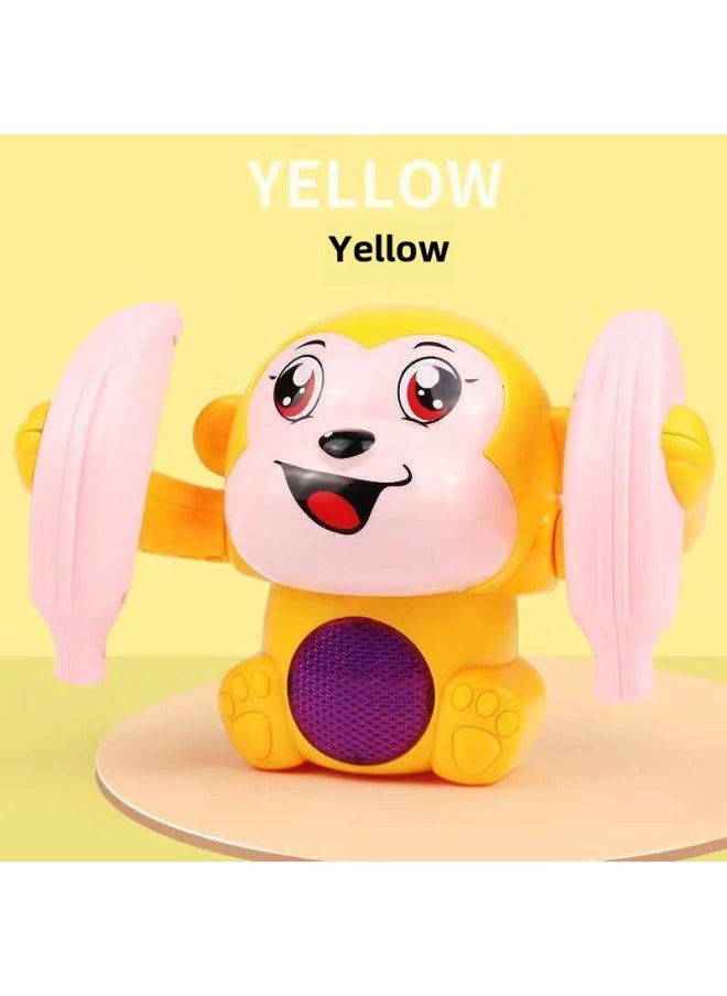 Generic - Baby Baby Sound Moving Tumbling Monkey Puzzle Sound And Light Electric Tumbling Monkey Boy Girl Crawling Heel Toy-Color:Voice-controlled Tumbling Monkey ]-Specifications:Configuration - Image 1