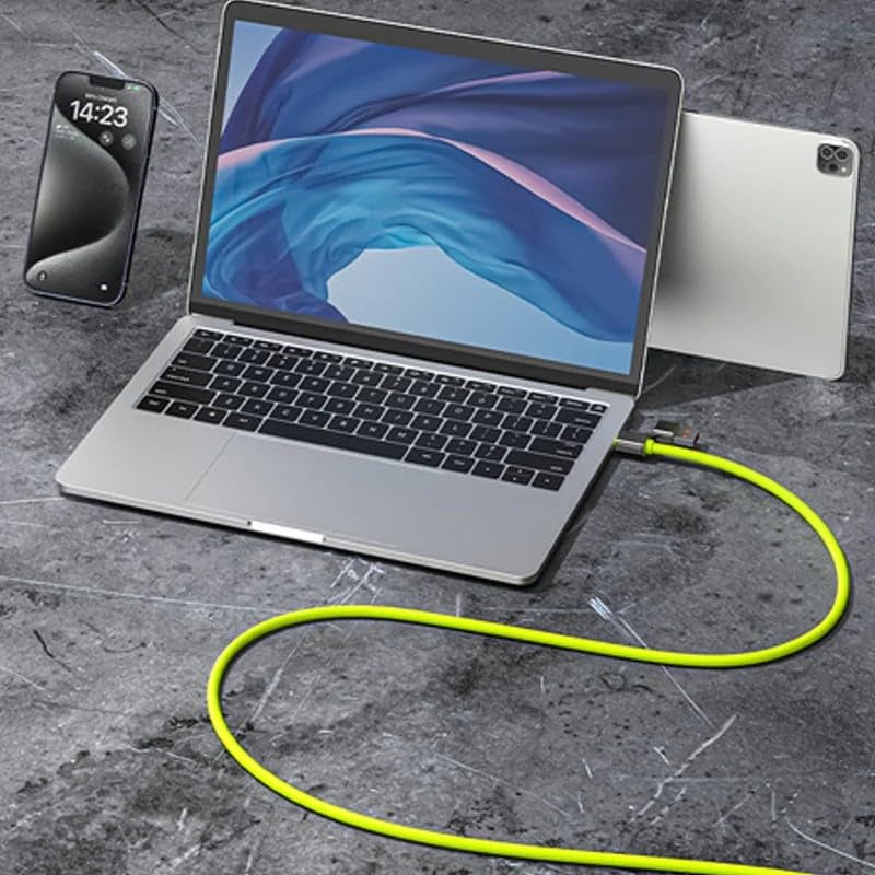 High-Power 4-in-1 Fast Charging Cable, Versatile 4-in-1 Connectivity, Integrates USB-A & USB-C Connectors into One Streamlined Cable, Travel Charging Cords for iPhone, Android, iPad,More (Gray, 1m) - Image 3