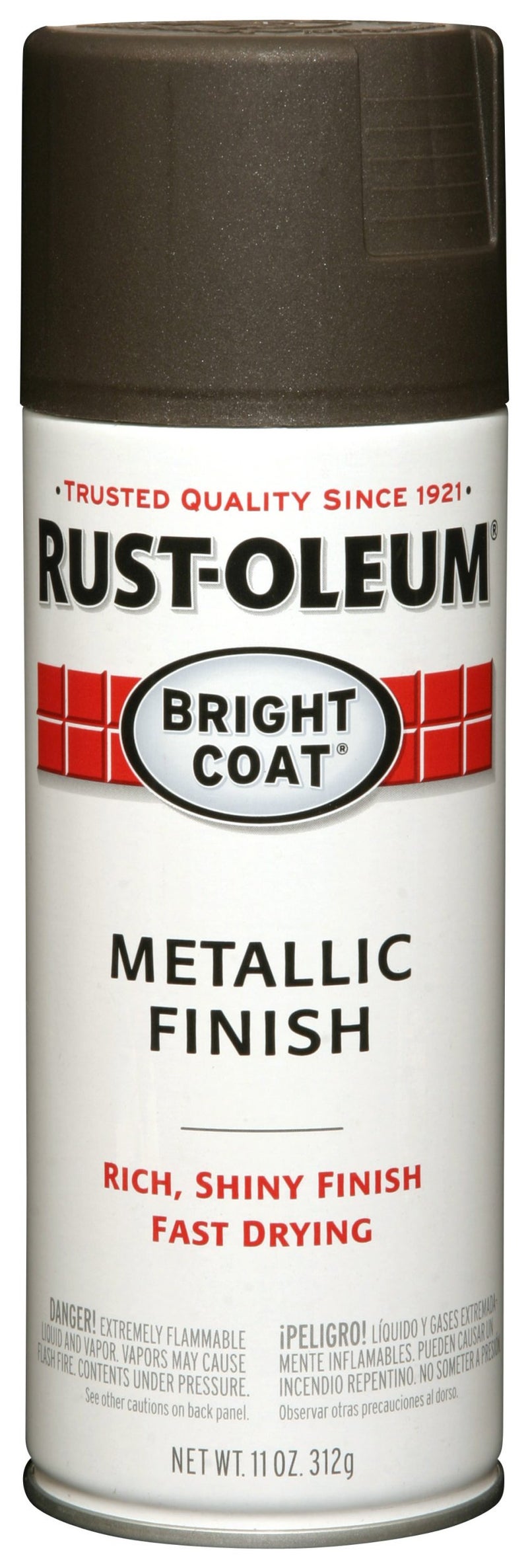 Rust-Oleum 7713830 Stops Rust Bright Coat Metallic Finish Spray Paint (Dark Bronze, 312 grams) - Image 1