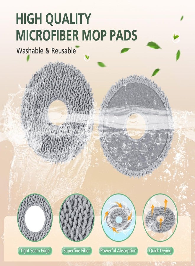 isinlive 8 عبوات من أقمشة الممسحة الدقيقة لجهاز تنظيف الأرضيات Q Revo/Qrevo S/Qrevo Pro/Qrevo Slim/Qrevo MaxV/Qrevo Master/Qrevo Plus/Qrevo Edge/Qrevo Curv/روبوت مكنسة ساروس Z70، قطع غيار بديلة لوسادة ممسحة Qrevo Pro - Image 4