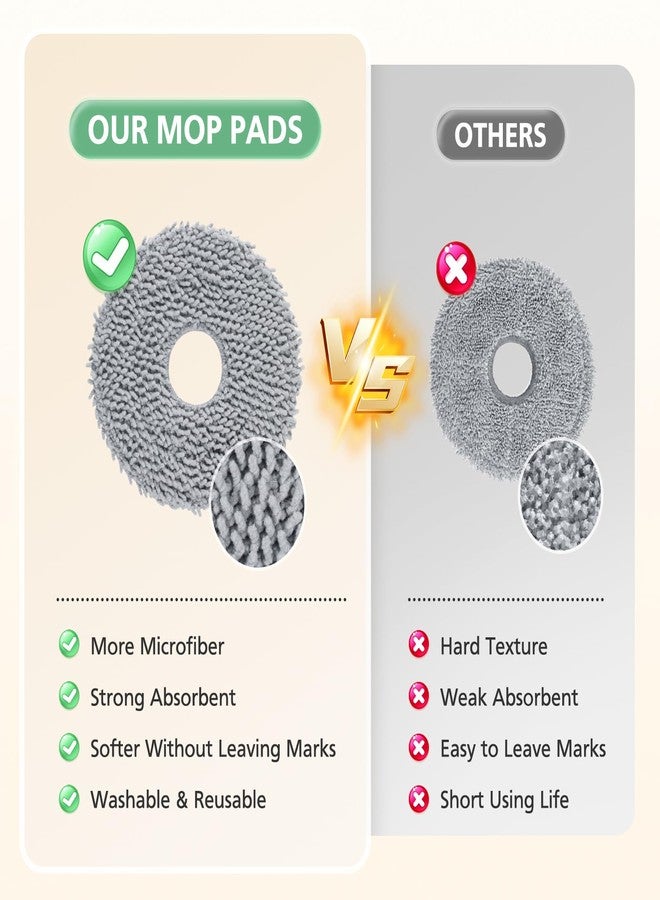 isinlive 8 عبوات من أقمشة الممسحة الدقيقة لجهاز تنظيف الأرضيات Q Revo/Qrevo S/Qrevo Pro/Qrevo Slim/Qrevo MaxV/Qrevo Master/Qrevo Plus/Qrevo Edge/Qrevo Curv/روبوت مكنسة ساروس Z70، قطع غيار بديلة لوسادة ممسحة Qrevo Pro - Image 5