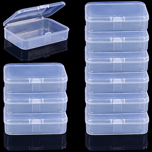 Gansita Clear Plastic Playing Card Boxes Snaps Closed Poker Gaming Playing Card Deck Cases Holder Plastic Storage Box Clear Trading Card Box Card Storage Organizer for Bank Business Card 10Pcs - Image 1