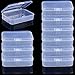 Gansita Clear Plastic Playing Card Boxes Snaps Closed Poker Gaming Playing Card Deck Cases Holder Plastic Storage Box Clear Trading Card Box Card Storage Organizer for Bank Business Card 10Pcs - Image 3