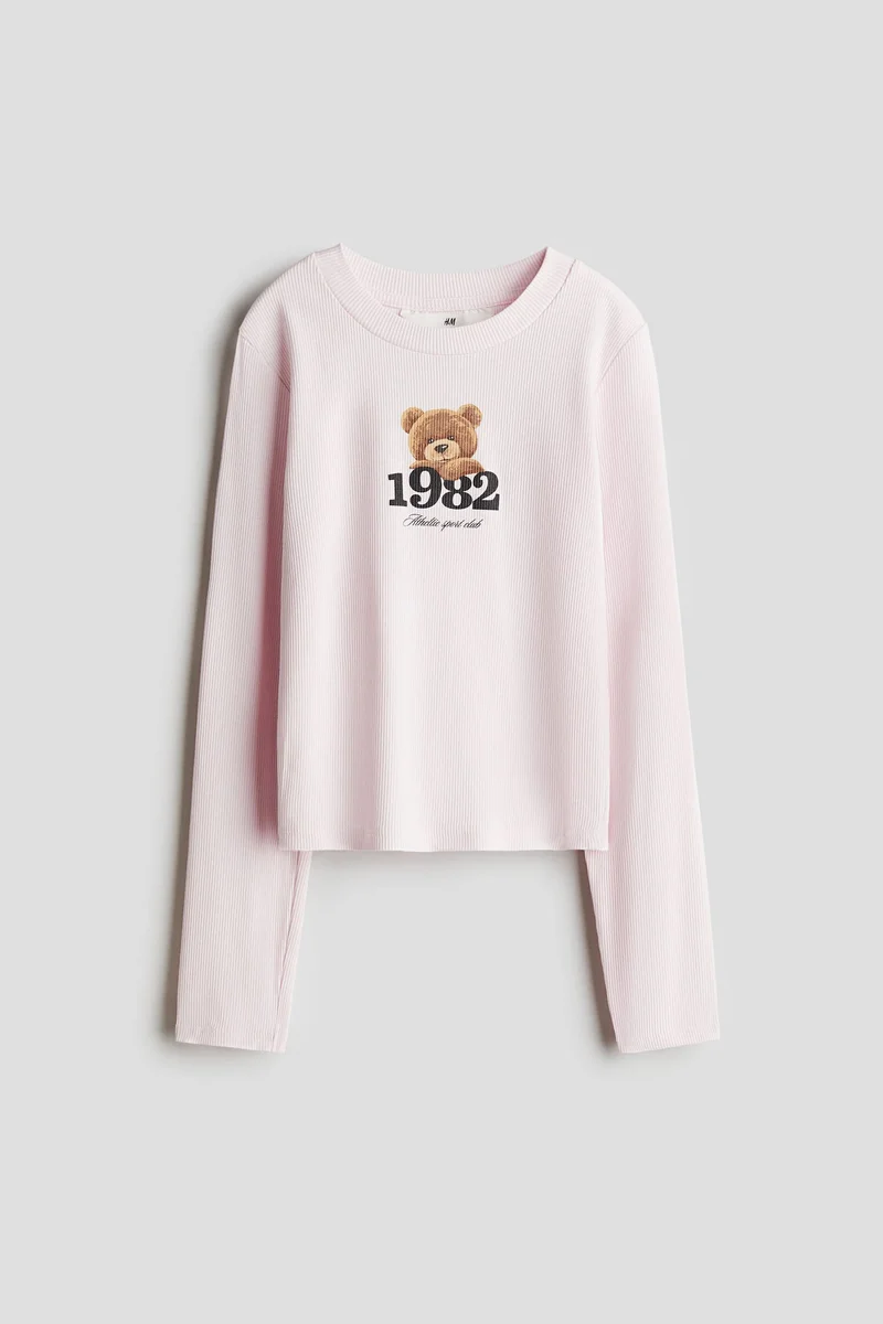 اتش اند ام بلوزة من القطن المطاطي